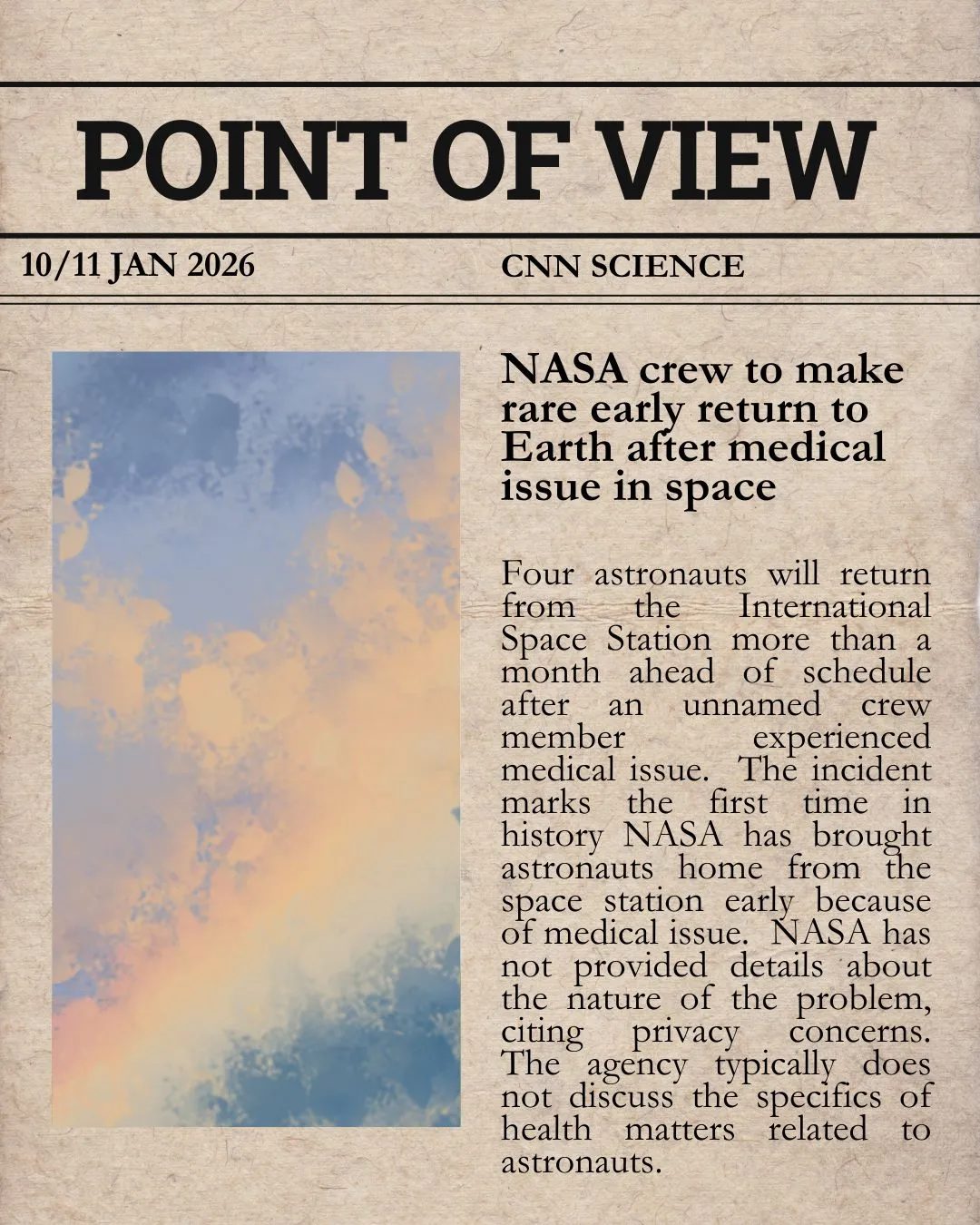 Point of View (POV) - News - Jan 11 , 2026